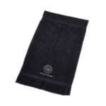 Abbildung schwarzes Pfungstädter Handtuch mit Logo-Stick